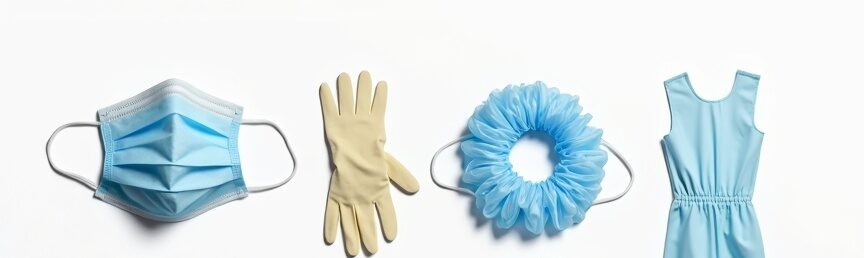 Masque, gants, charlotte et blouse EPI jetables collectés